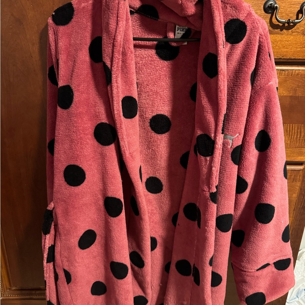 PINK Victoria's Secret Polka Dot Robe